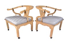 Mid-century Chinoiserie Style Lounge Chairs by Century Chair Company