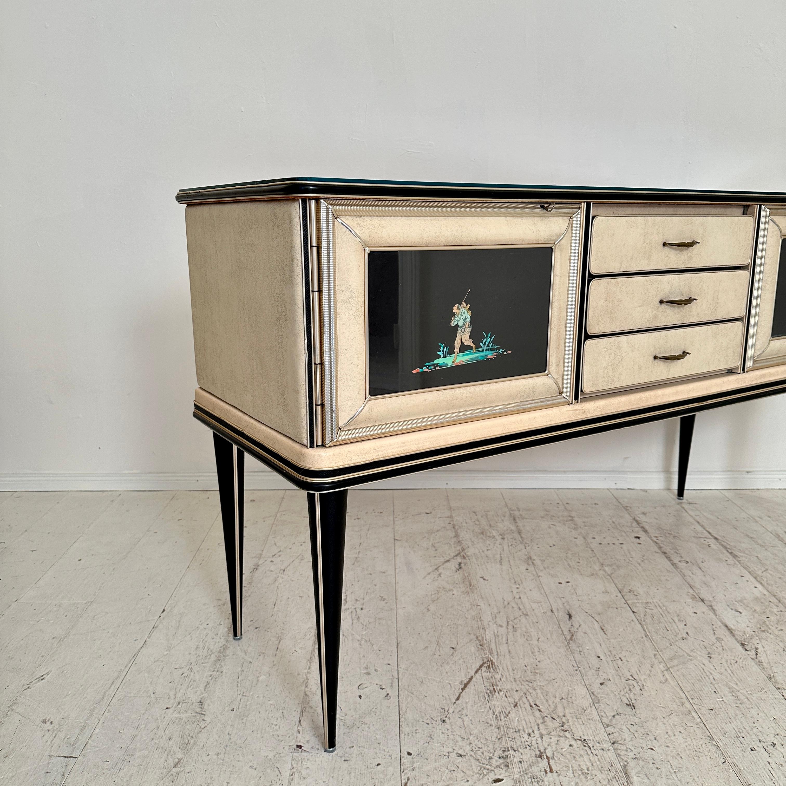 Mid-Century Chinoserie Sideboard by Umberto Mascagni for Harrods London, 1953 For Sale 6