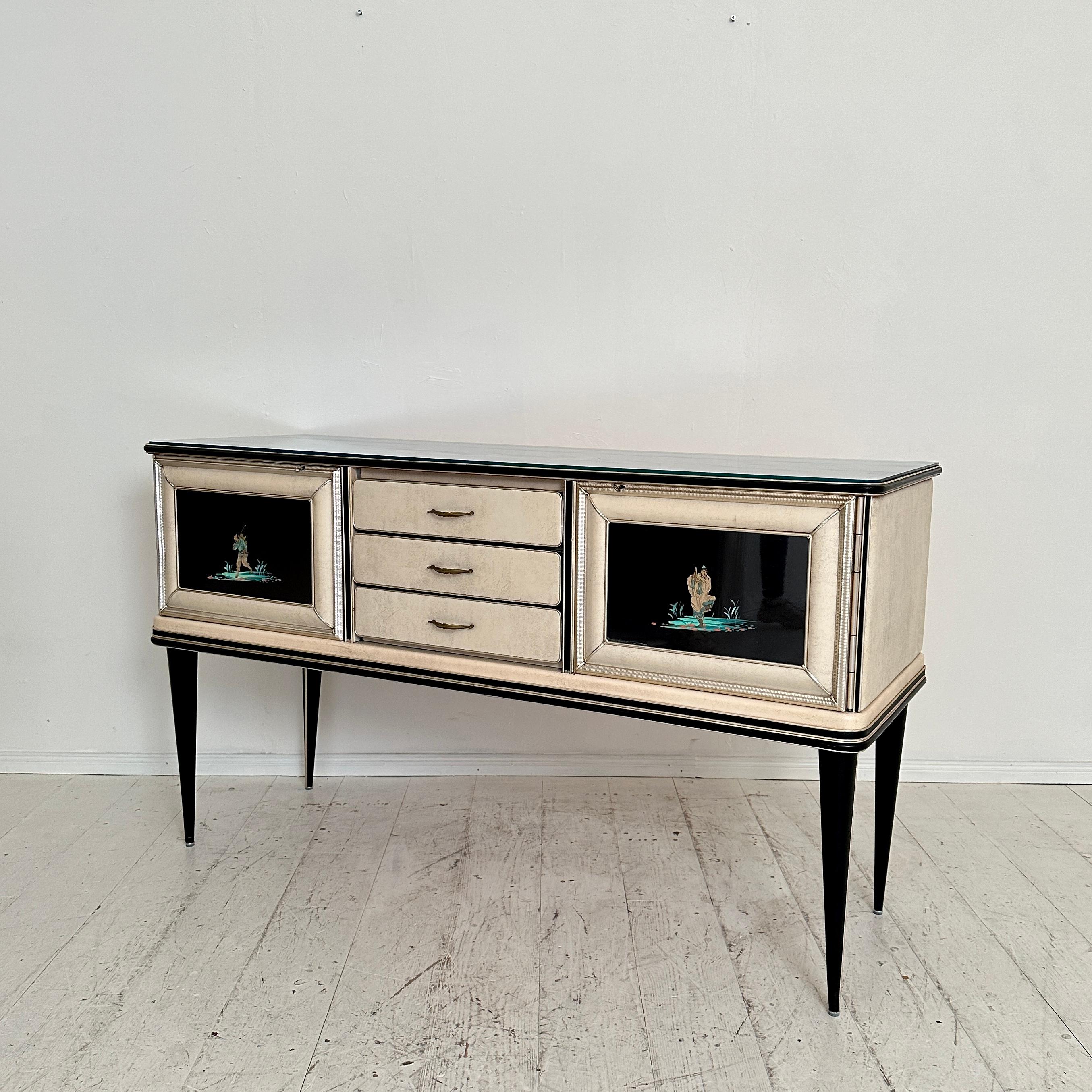 Mid-Century Chinoserie Sideboard by Umberto Mascagni for Harrods London, 1953 For Sale 7