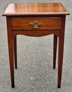Mid Century Young and Hinkle Cherry House Collection Single Drawer Side Table