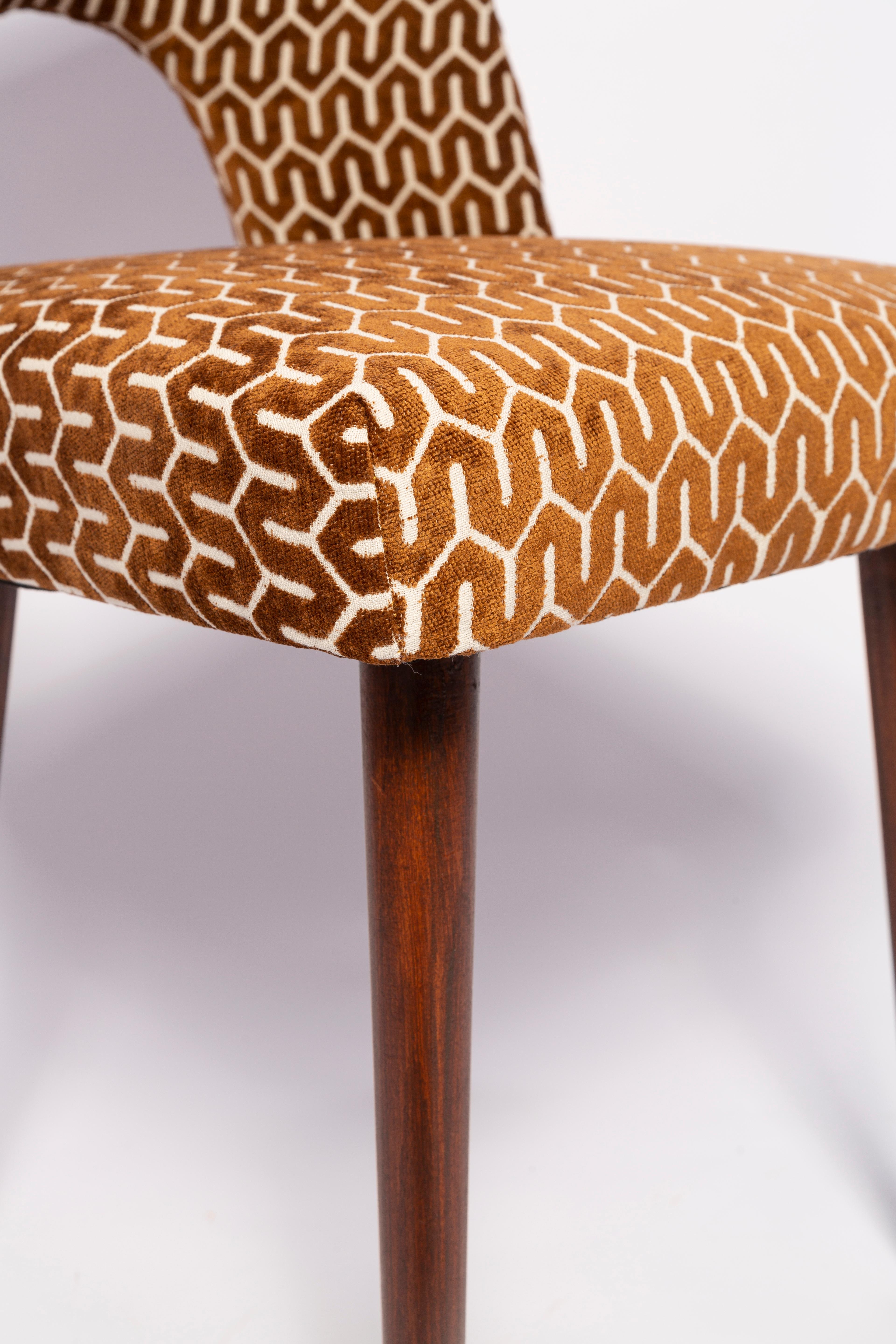 Polish Mid-Century Chocolate Brown 'Shell' Chair, Europe, 1960s For Sale