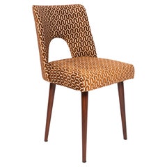 Schokoladenbrauner 'Muschel'-Stuhl aus der Jahrhundertmitte, Europa, 1960er Jahre
