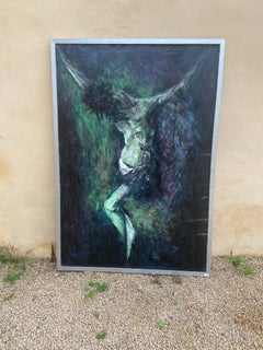 Mid-century Christ Painting by Vincent Gonzalez, 1970s