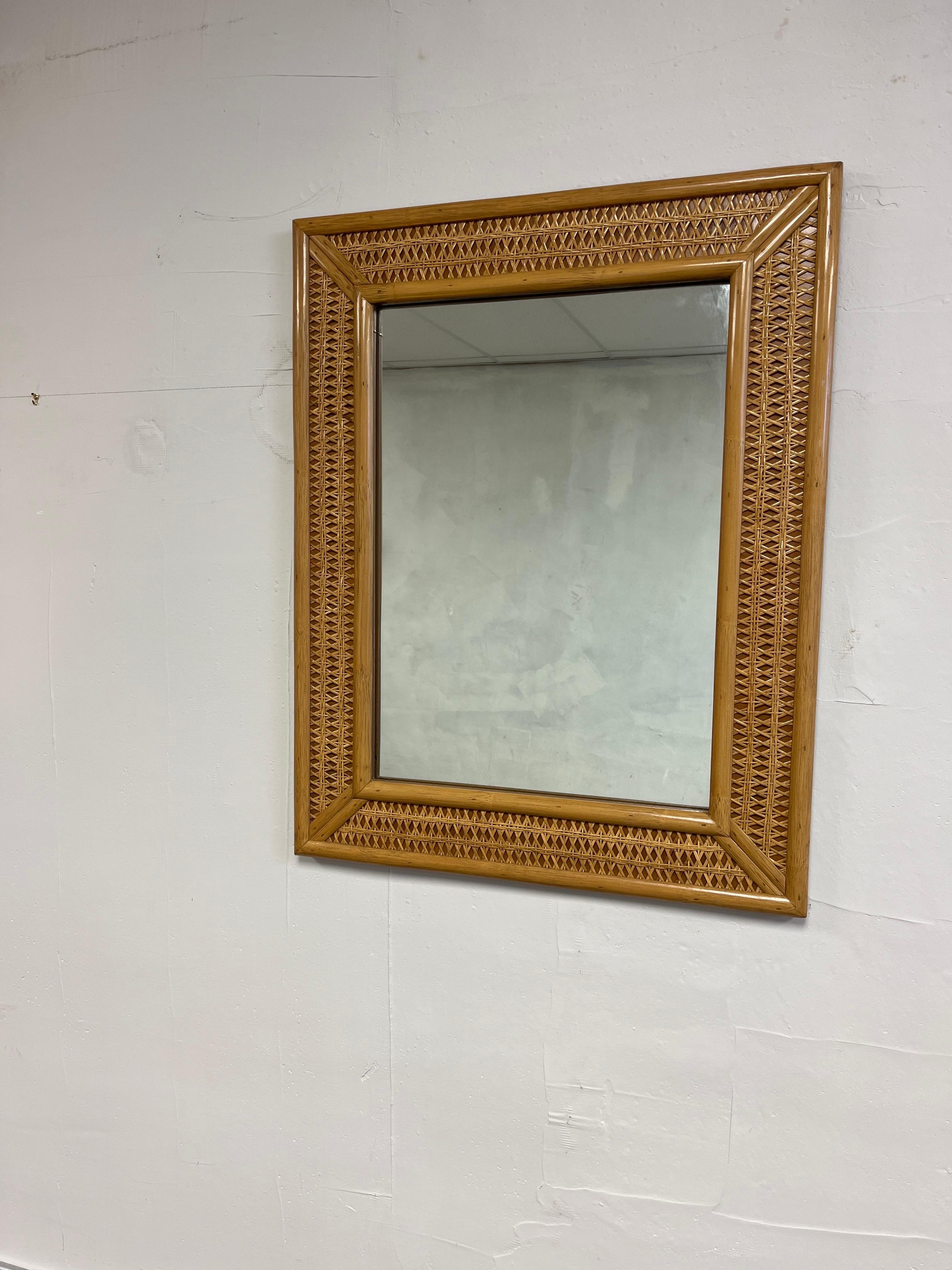 Américain Miroir tissé du milieu du siècle Christian Dior style Gabriella Crespi en vente