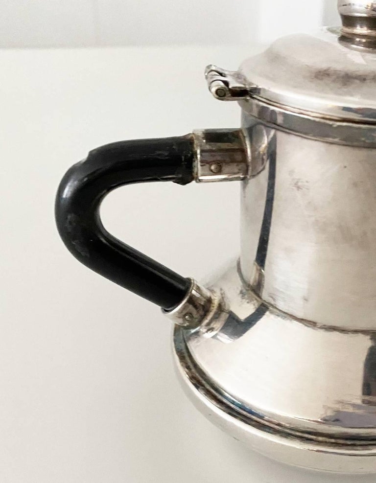 Beige Mid - Century Christian Dior Silver Plated Coffee Tea Pot  For Sale