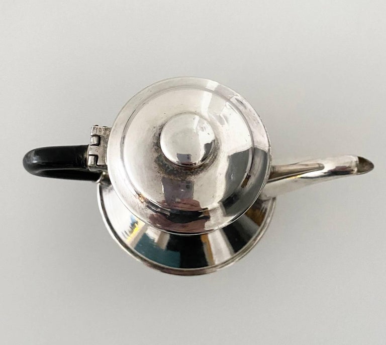 Mid - Century Christian Dior Silver Plated Coffee Tea Pot  For Sale 2
