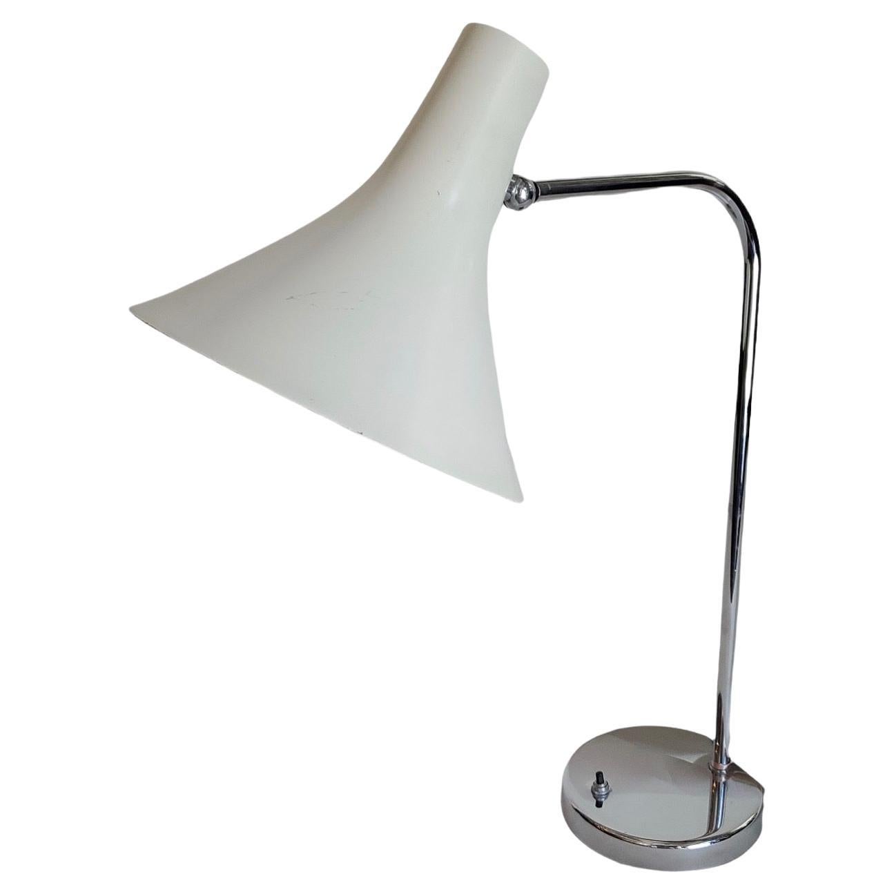 MId-Century Chrome Adjustable Greta Von Nessen Lamp For Sale