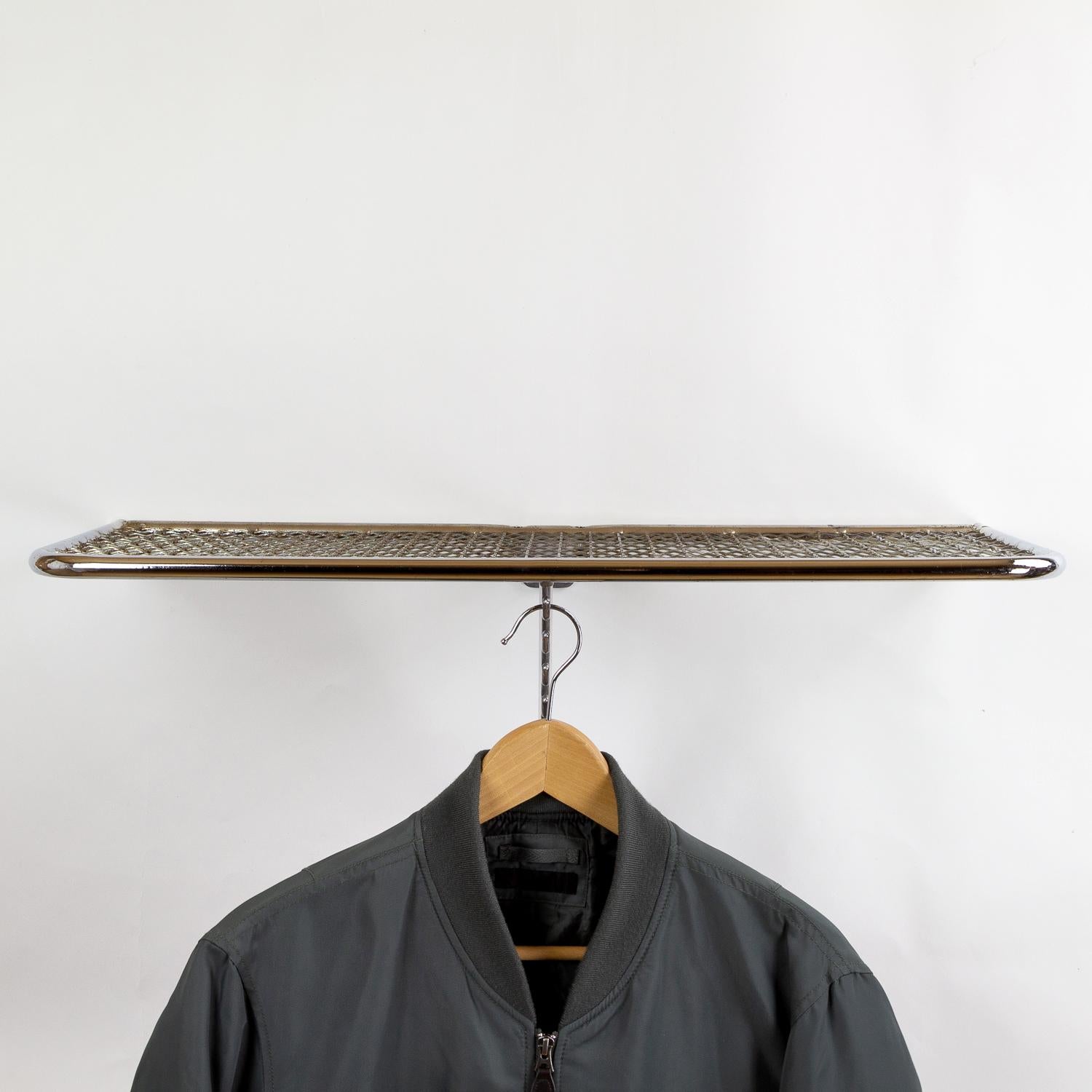 Midcentury Chrome and Aluminium Hat and Coat Rack, Denmark, 1950s In Good Condition In Berkhamsted, GB