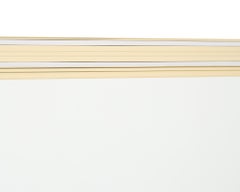 Mid-Century Chrome and Brass Mirror