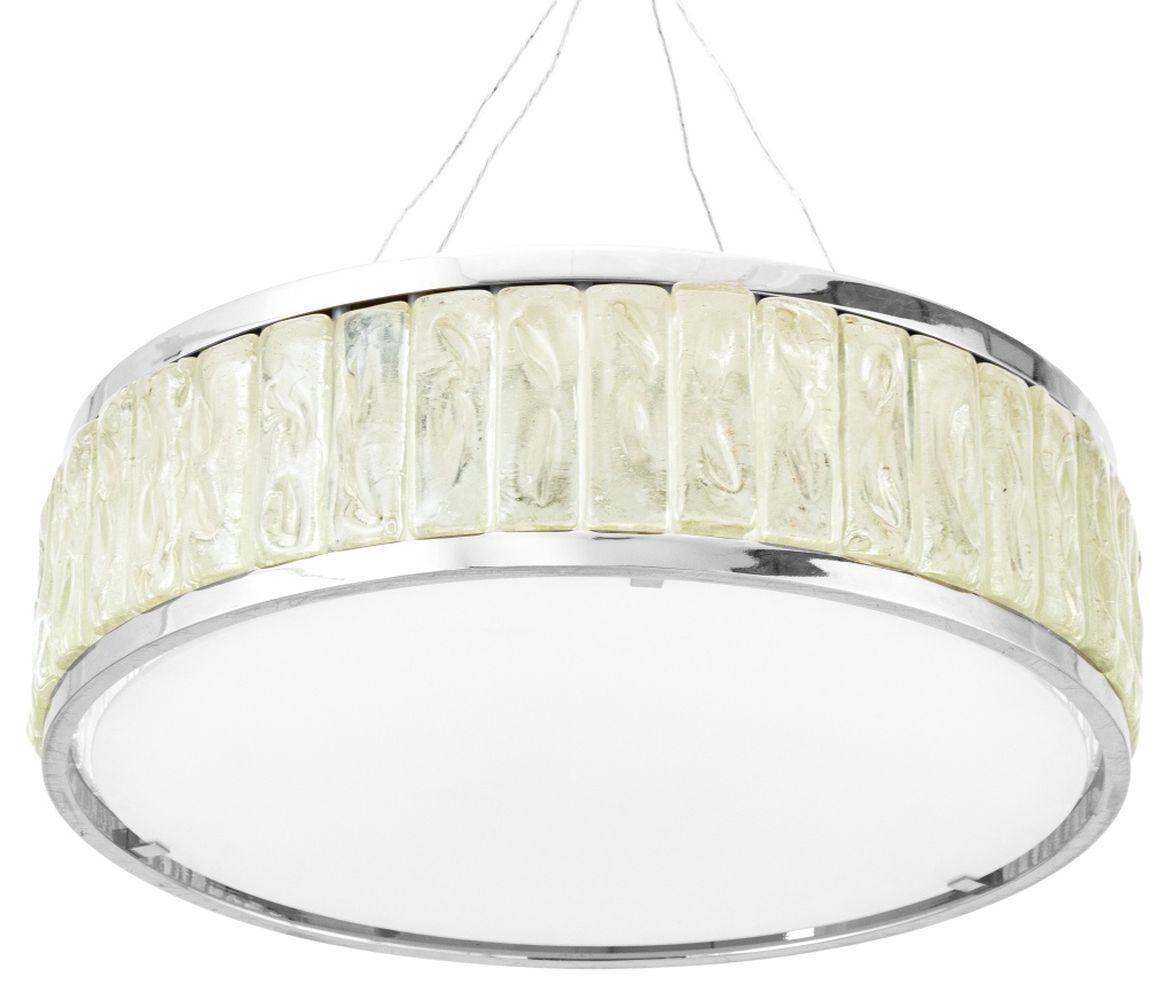Mid-Century Modern Mid-Century Chrome and Glass Ceiling Fixture Light For Sale
