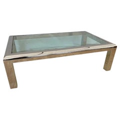 Couchtisch aus Chrom und Glas aus der Mitte des Jahrhunderts, nach Pace
