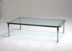 Mid Century Chrome and Glass Coffee Table