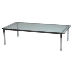 Mid Century Chrome and Glass Coffee Table