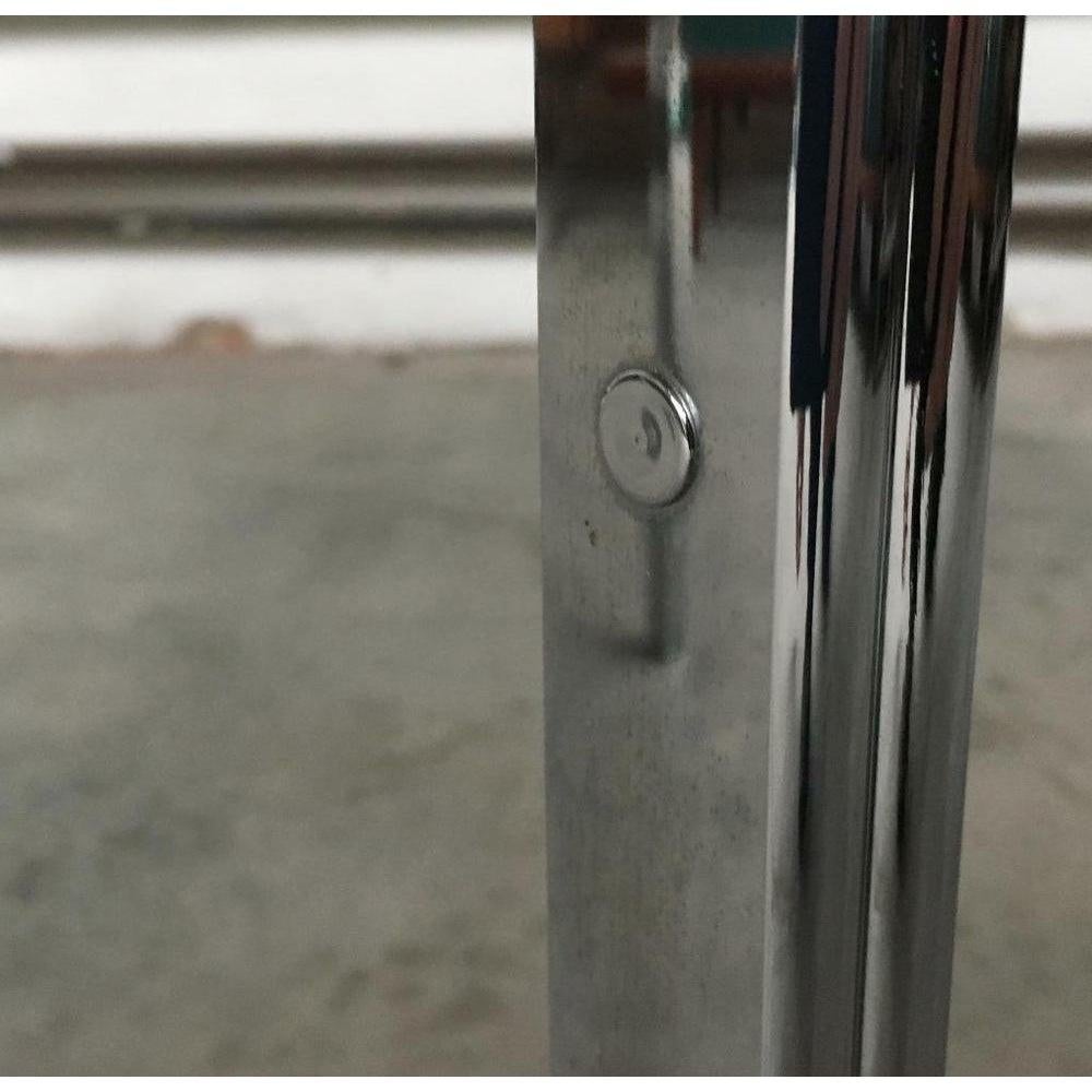 Table de canapé en verre et chrome du milieu du siècle dans le style de Horst Brüning, années 1960 en vente 5