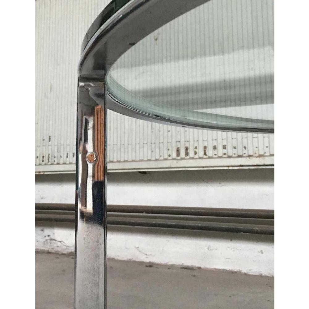 Table de canapé en verre et chrome du milieu du siècle dans le style de Horst Brüning, années 1960 en vente 1