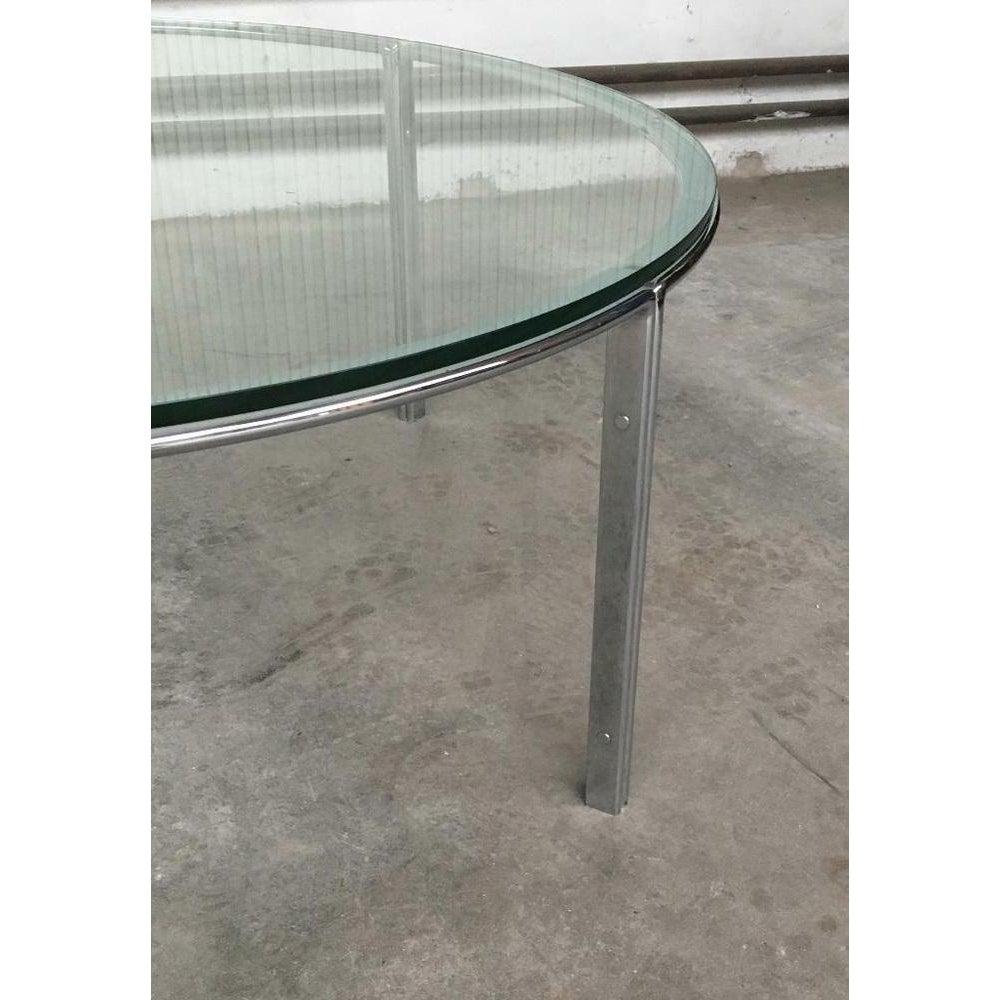 Table de canapé en verre et chrome du milieu du siècle dans le style de Horst Brüning, années 1960 en vente 2