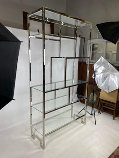 Midcentury Chrome and Glass Étagère by Milo Baughman