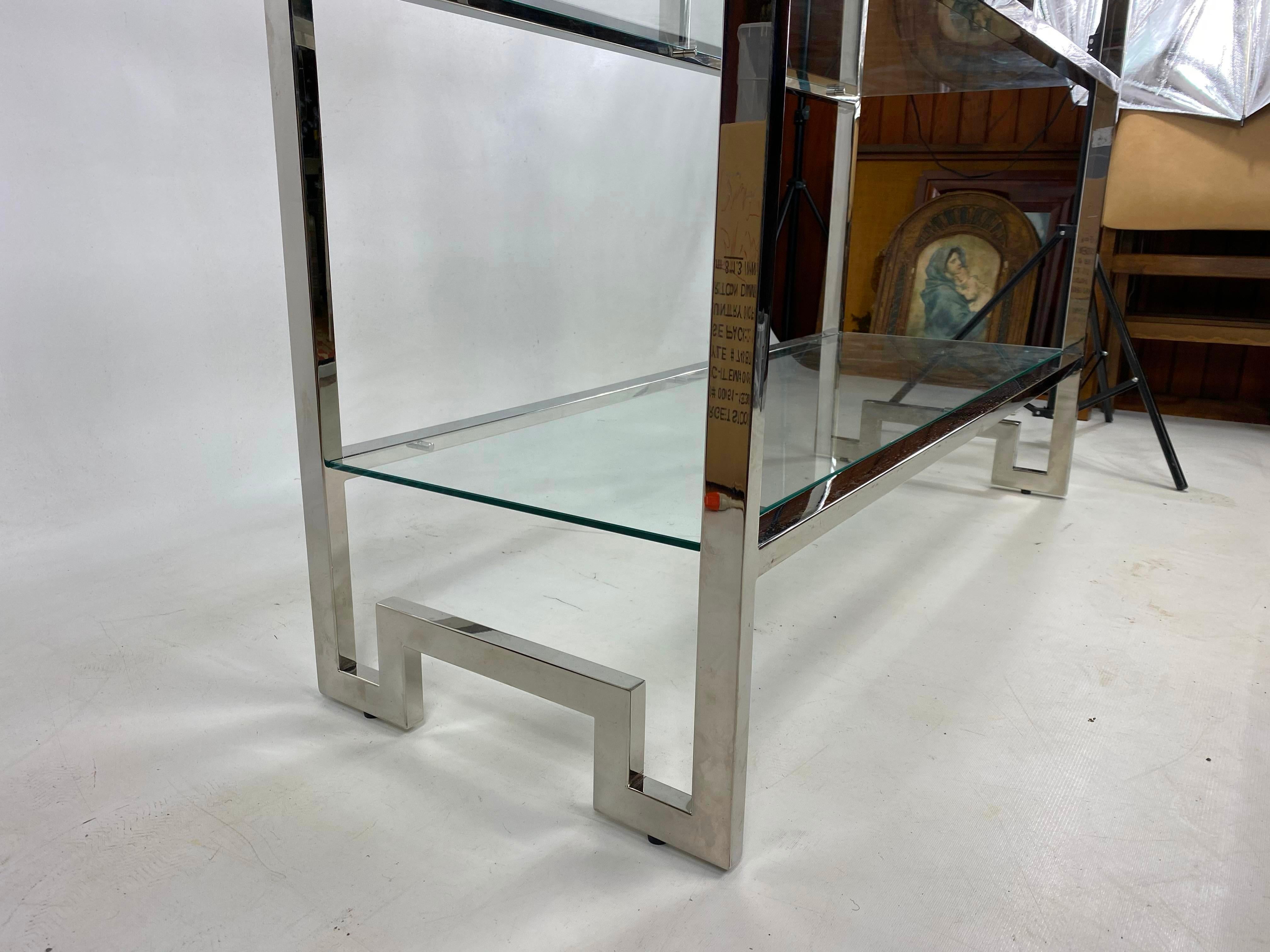 Mid-Century Modern Midcentury Chrome and Glass Étagère by Milo Baughman