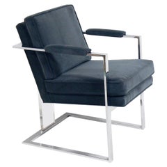 Midcentury Chrome and Lucite Lounge Chair Attributed to Milo Baughman