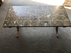 Midcentury Chrome and Marble Coffee Table, 1950s