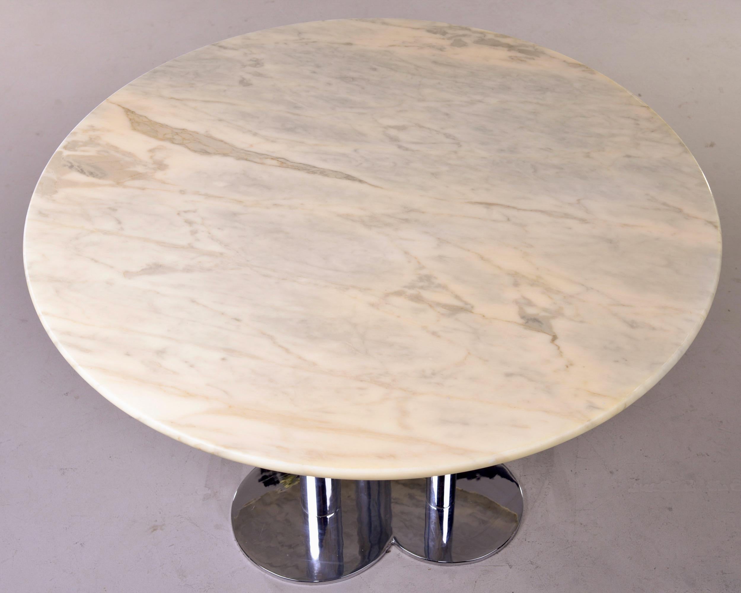 Mid-Century Modern Mid Century Chrome and Marble Table by Sergio Asti for Poltro Nova