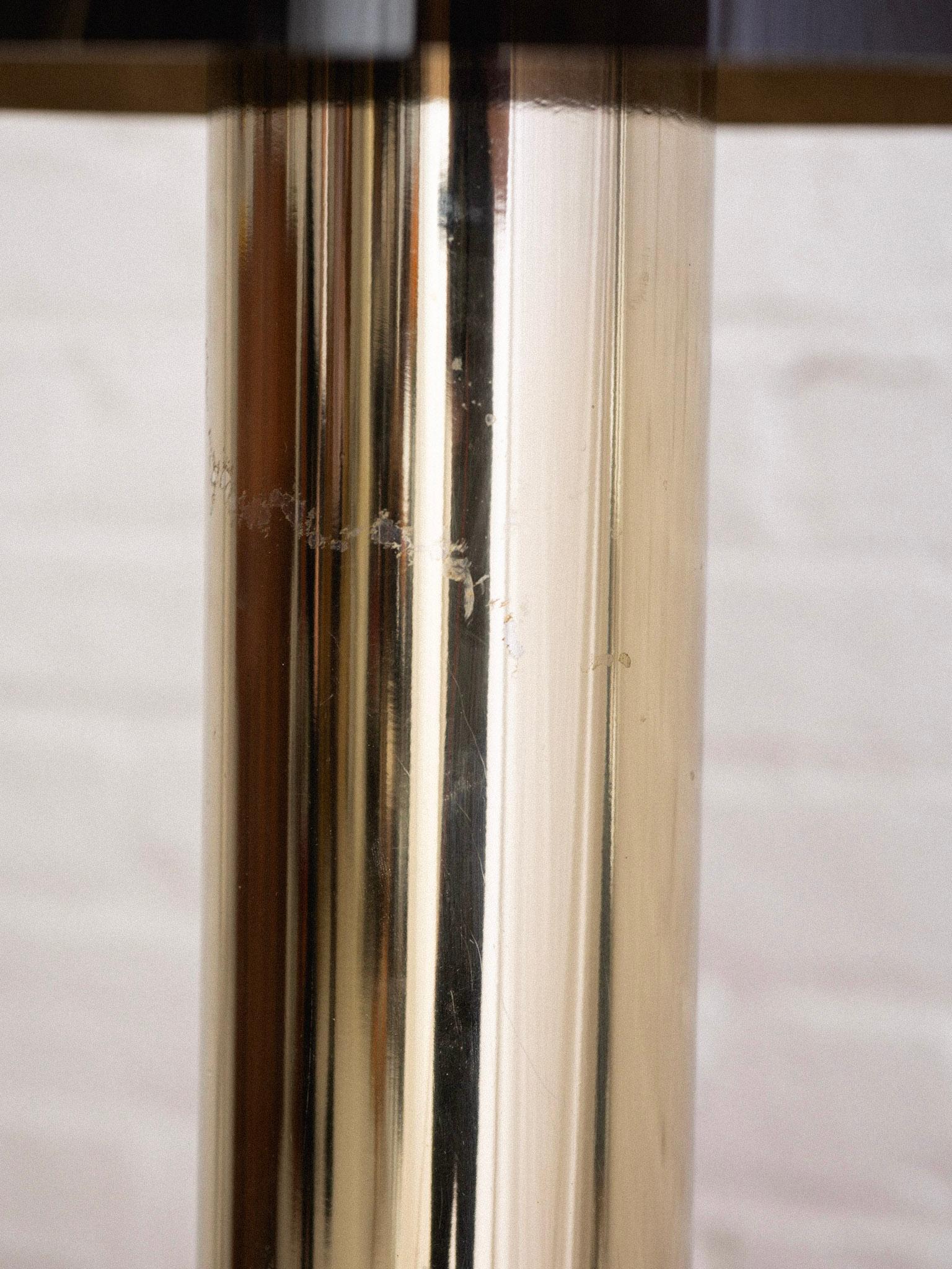 Midcentury Chrome and Smoke Acrylic Table Lamp 9