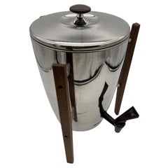 Mid Century Kaffeemaschine aus Chrom und Teakholz von Regal