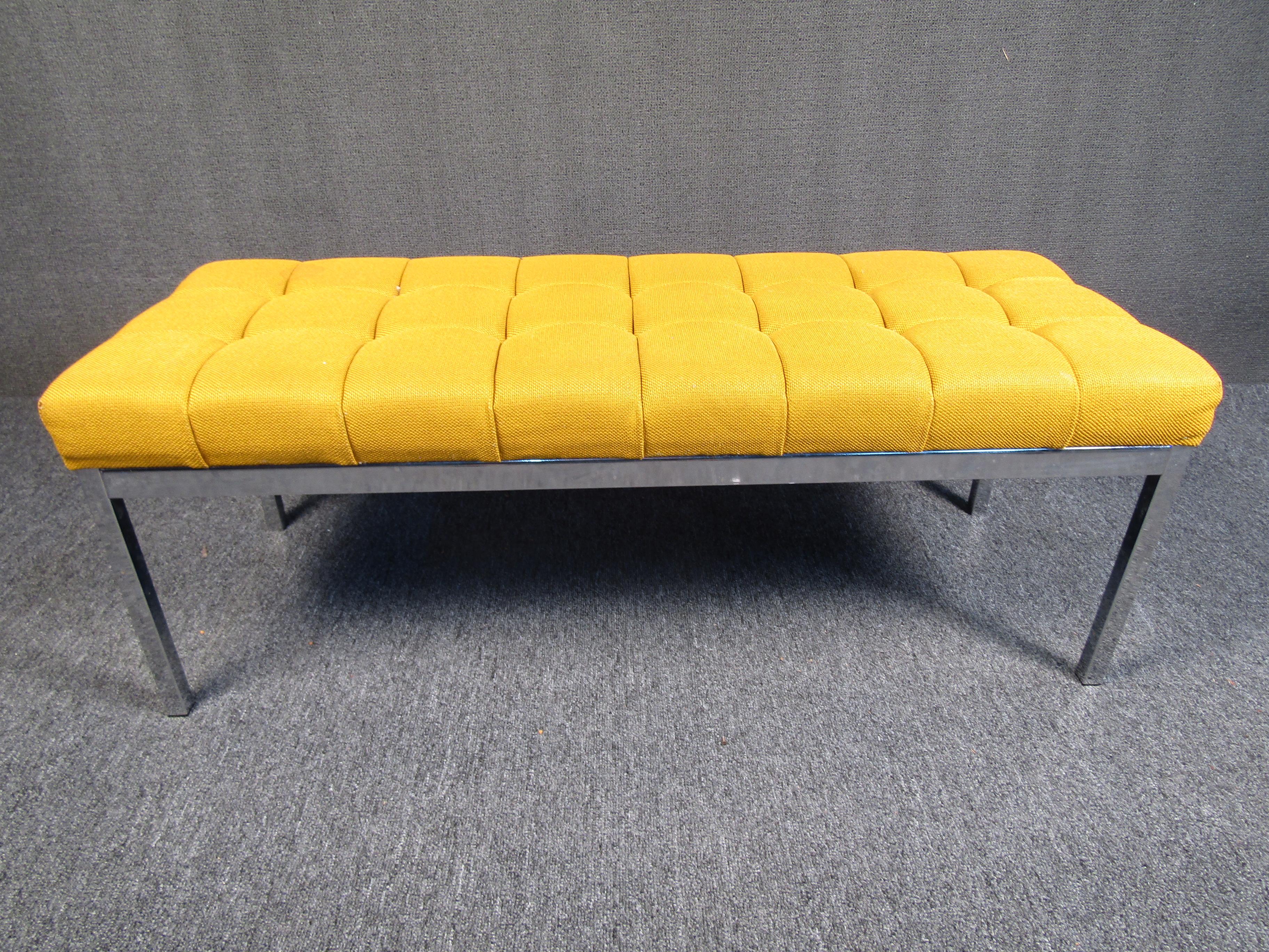 yellow bench seat