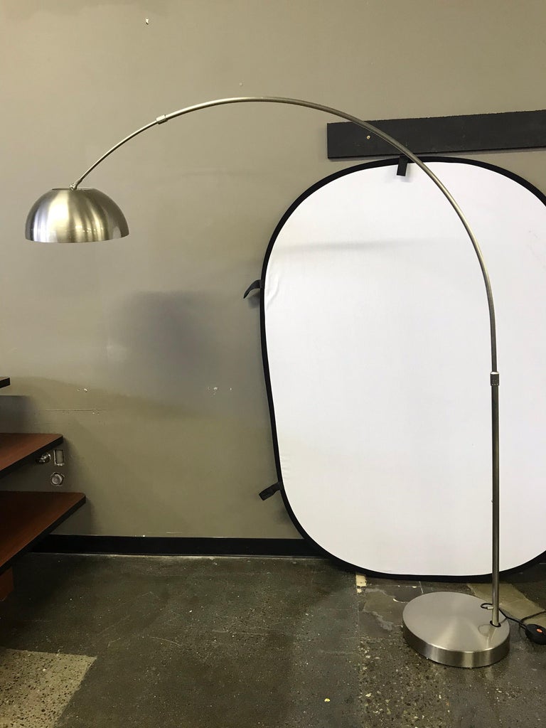 Mid Century Chrome Arc Floor Lamp Space Age at 1stDibs