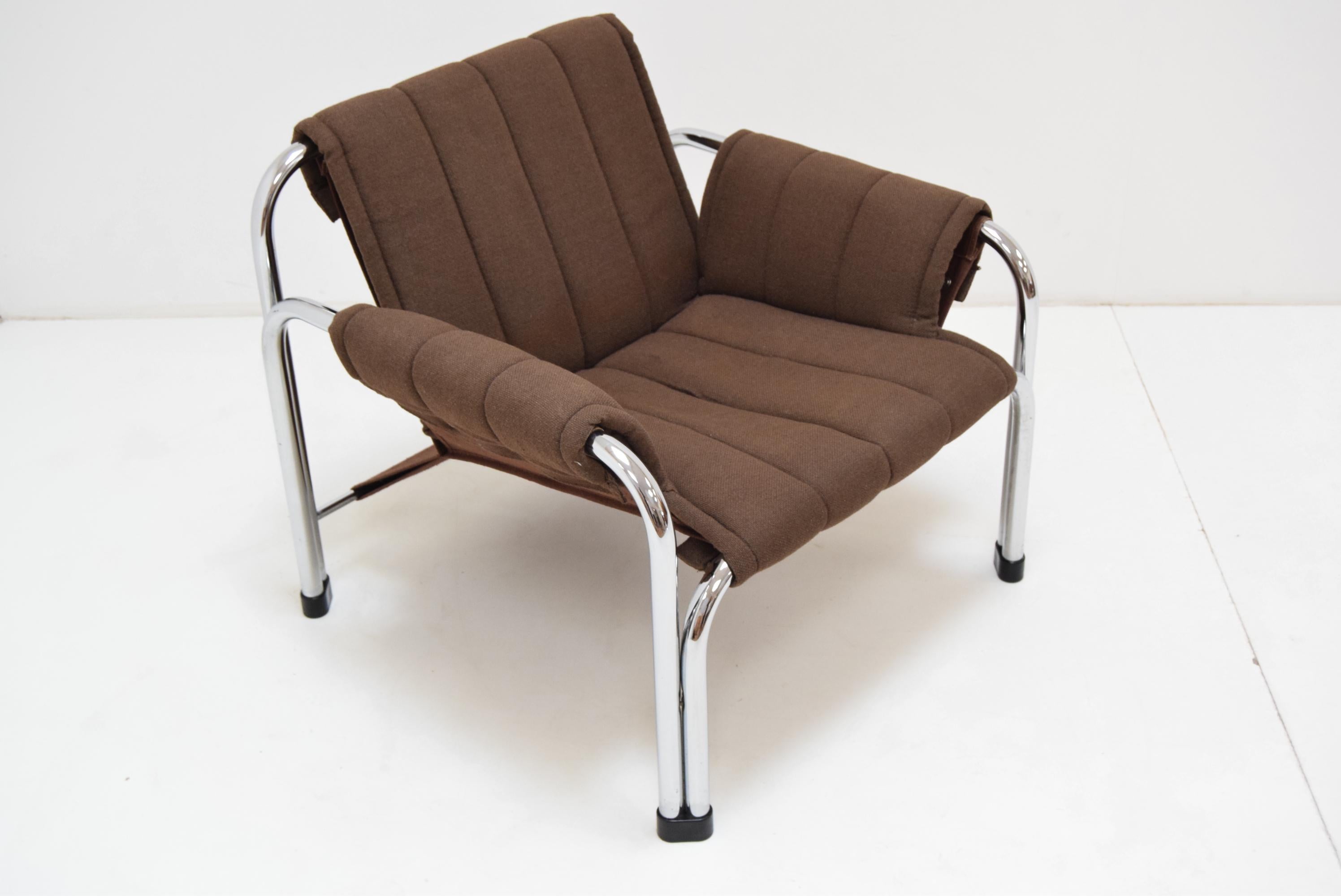 Mid-Century Modern Mid-Century Chrome Armchair by Viliam Chlebo for Kodreta Myjava, 1980's