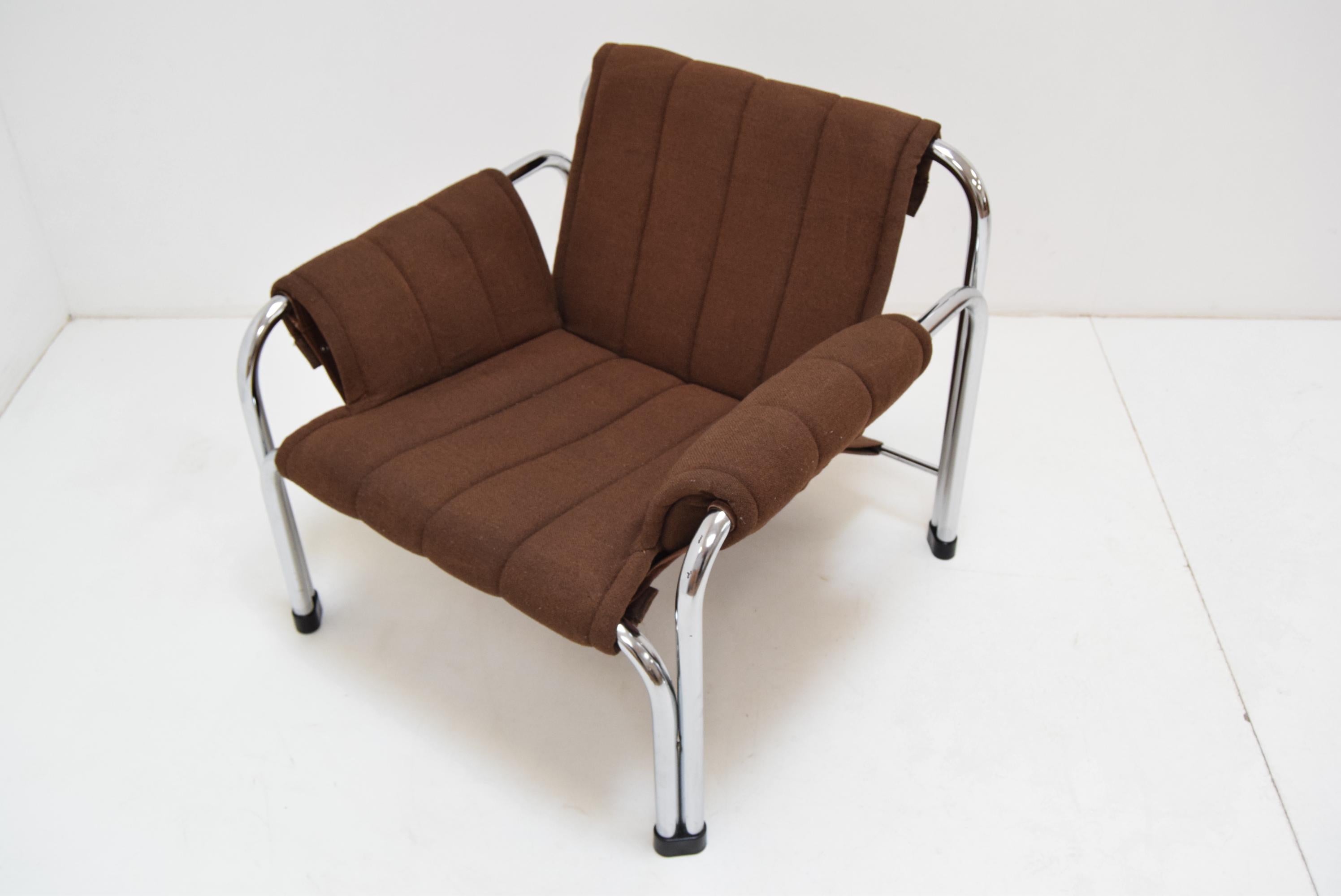 Mid-Century Modern Mid-Century Chrome Armchair by Viliam Chlebo for Kodreta Myjava, 1980's
