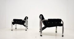 Mid-Century Chrome Armchairs by Viliam Chlebo for Kodreta Myjava, 1980's