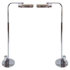 Mid-century Chrome "Ball Line" Lamp by Charles Hollis Jones, 1965, Pair