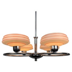 Mid Century Chrome Chandelier by Drukov, 1950's