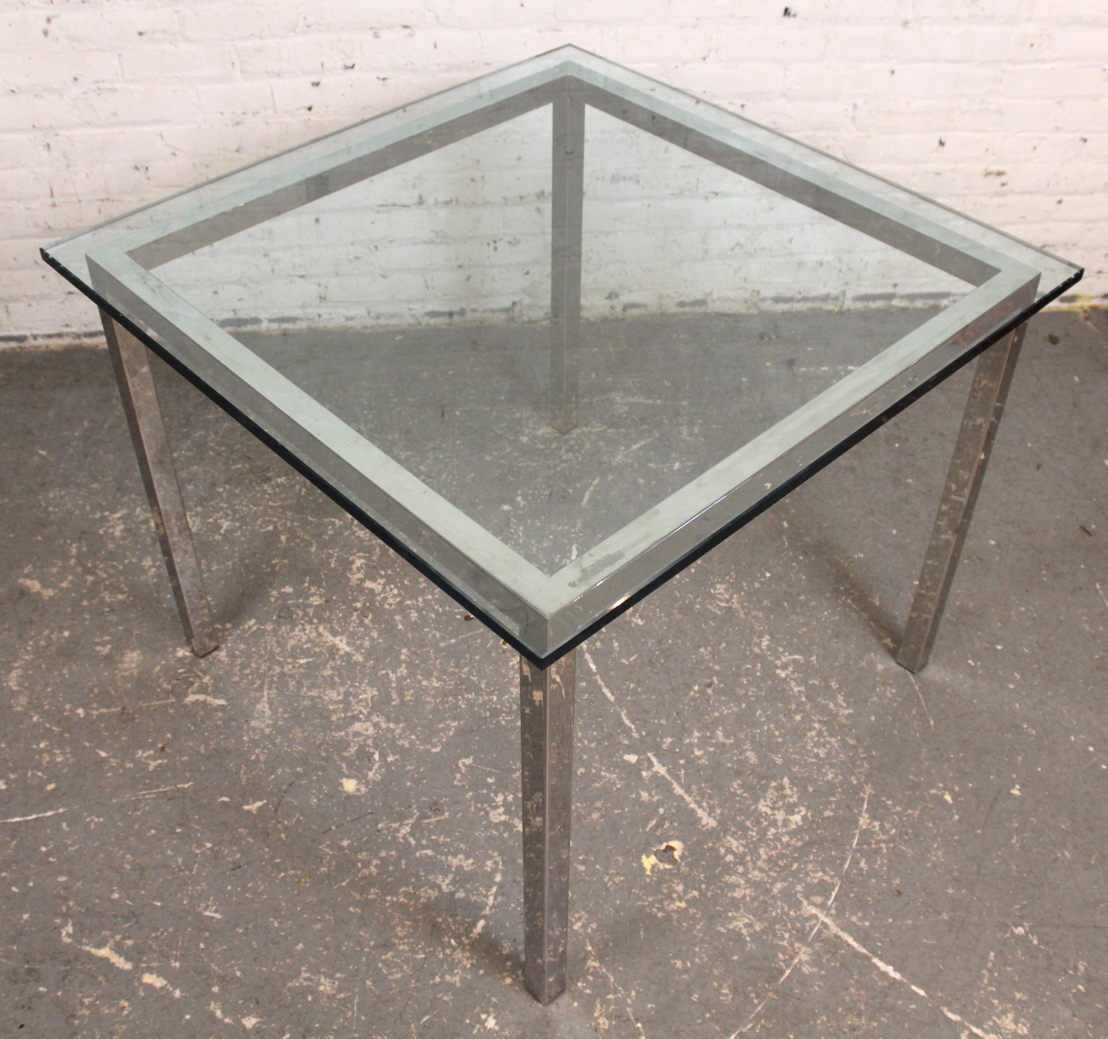 20th Century Mid-Century Chrome Dining Set For Sale
