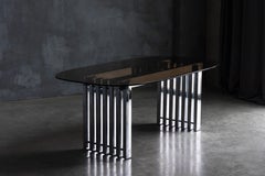 Mid-Century Chrome Dining Table for Roche Bobois, France, 1970s