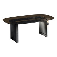 Mid-Century Chrome Dining Table for Roche Bobois, France, 1970s