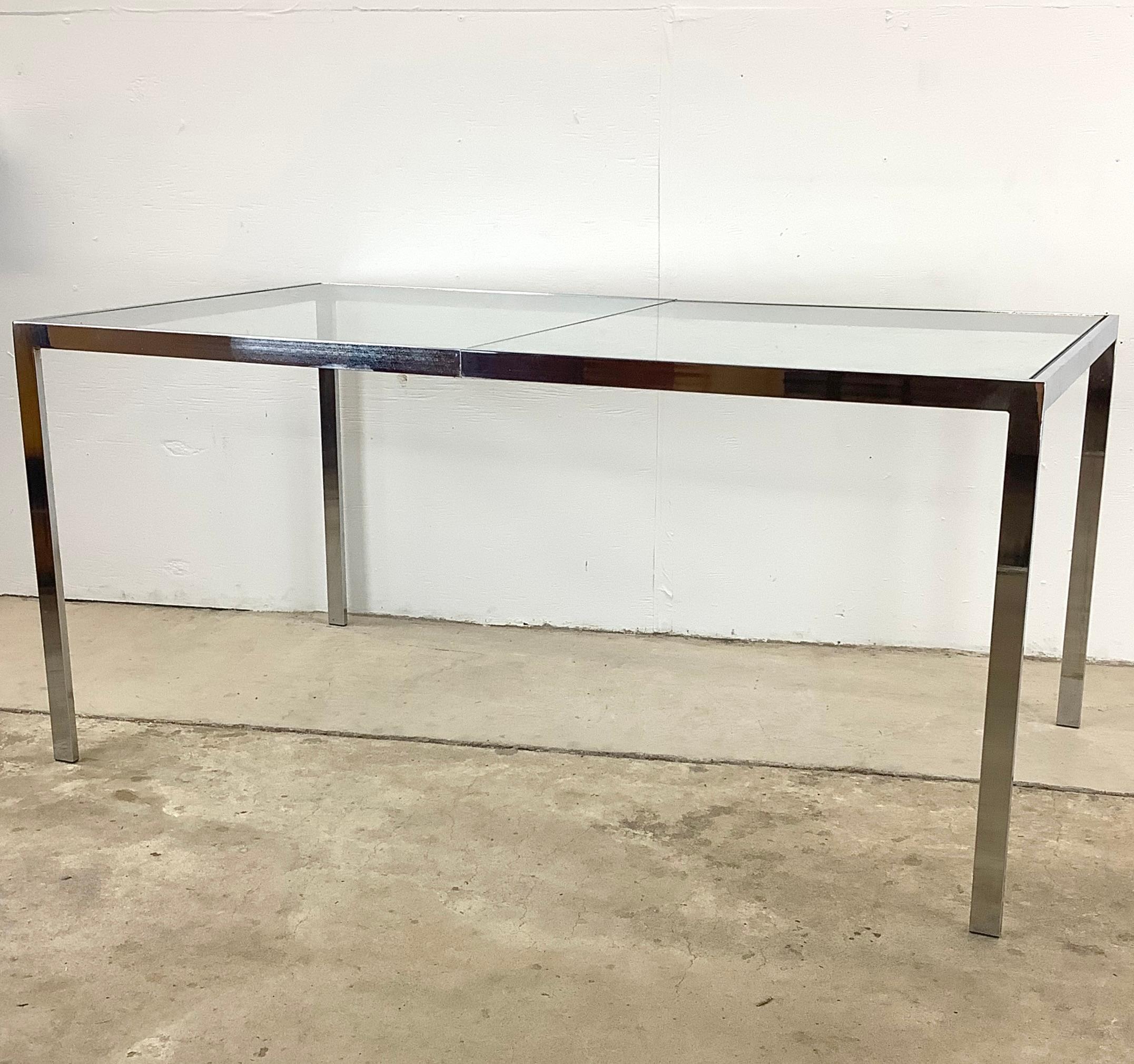 Unknown Mid-Century Chrome Dining Table