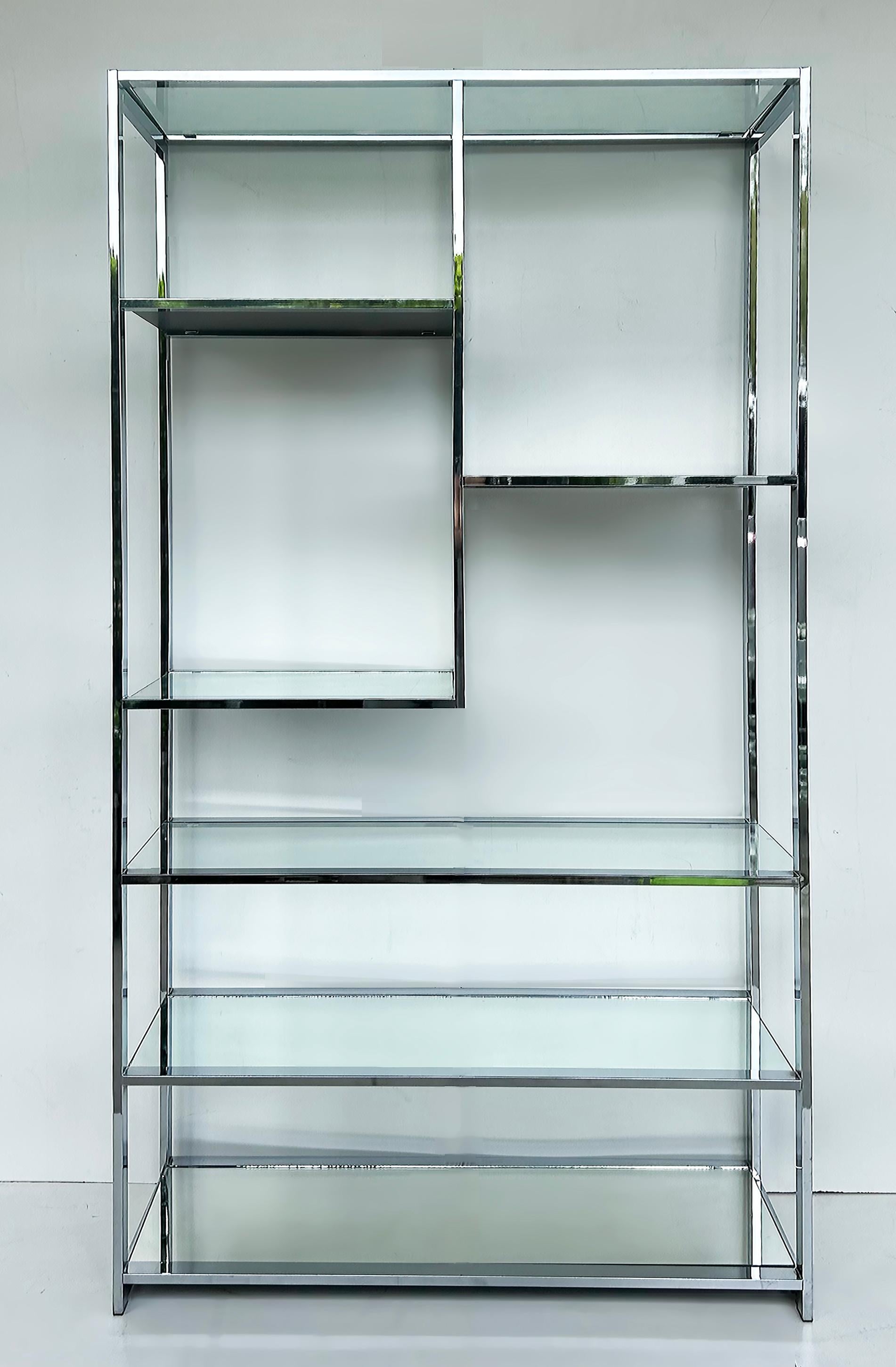 Mid-Century Modern Mid Century Chrome Etagere Design Institute of America Attributed  For Sale