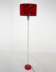 Mid-century Chrome Floor Lamp, Restored, Czechoslovakia