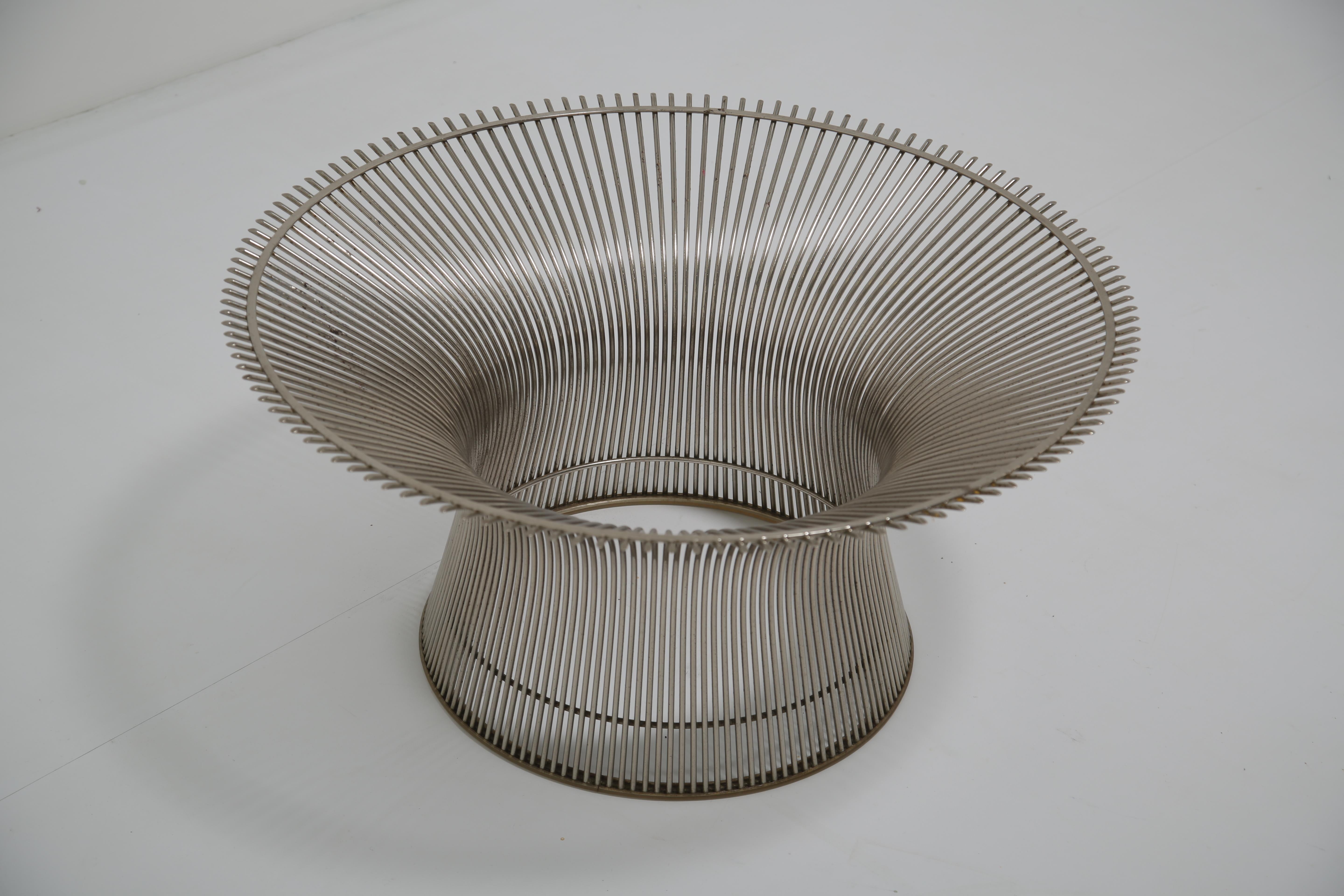 Table basse en verre et chrome du milieu du siècle par Warren Platner pour Knoll Inc, 1966 en vente 5