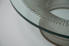 Mid-Century Nickel Finish & Glass Coffee Table By Warren Platner for Knoll, 1966