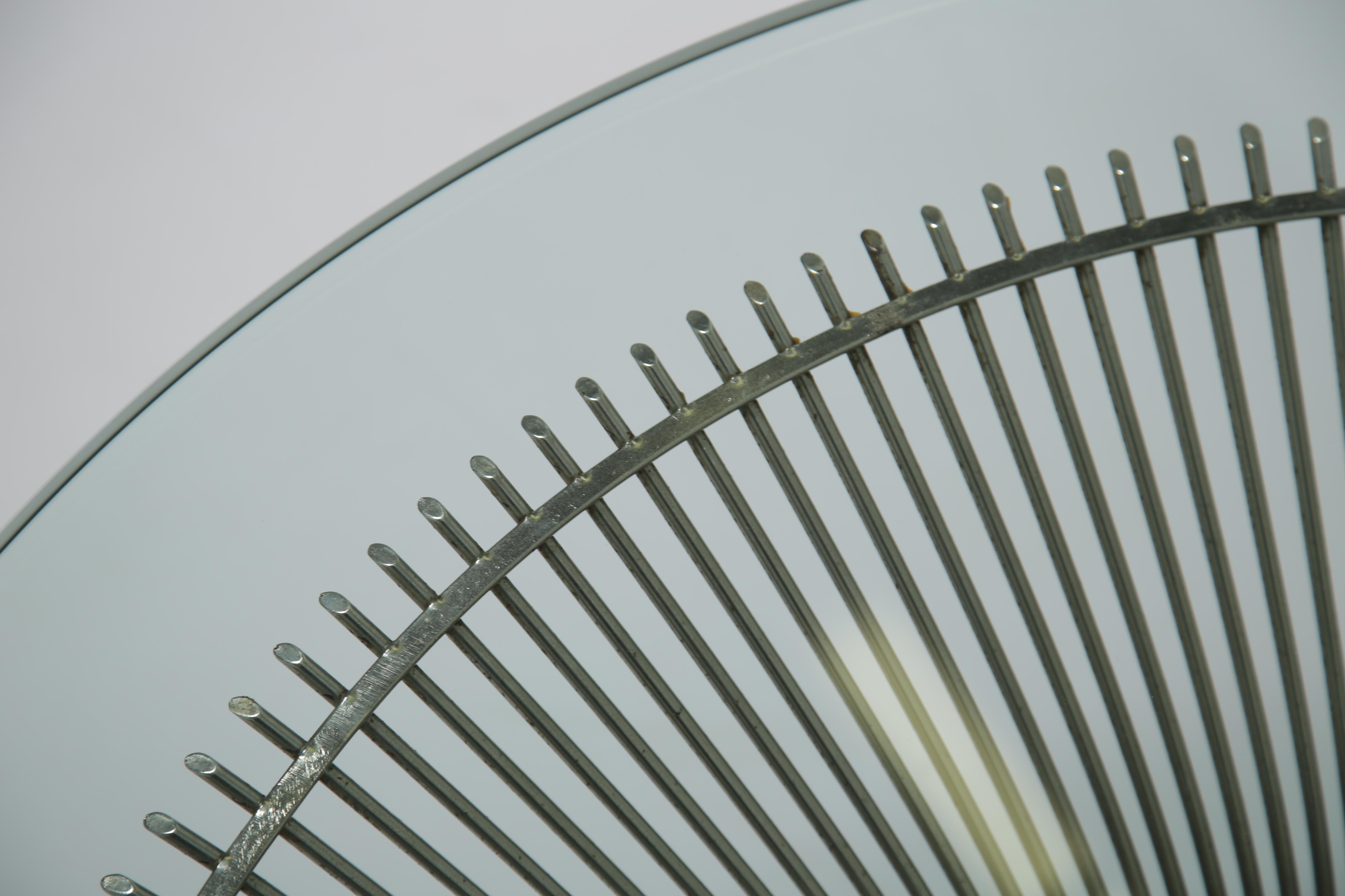Mid-Century Modern Table basse en verre et chrome du milieu du siècle par Warren Platner pour Knoll Inc, 1966 en vente