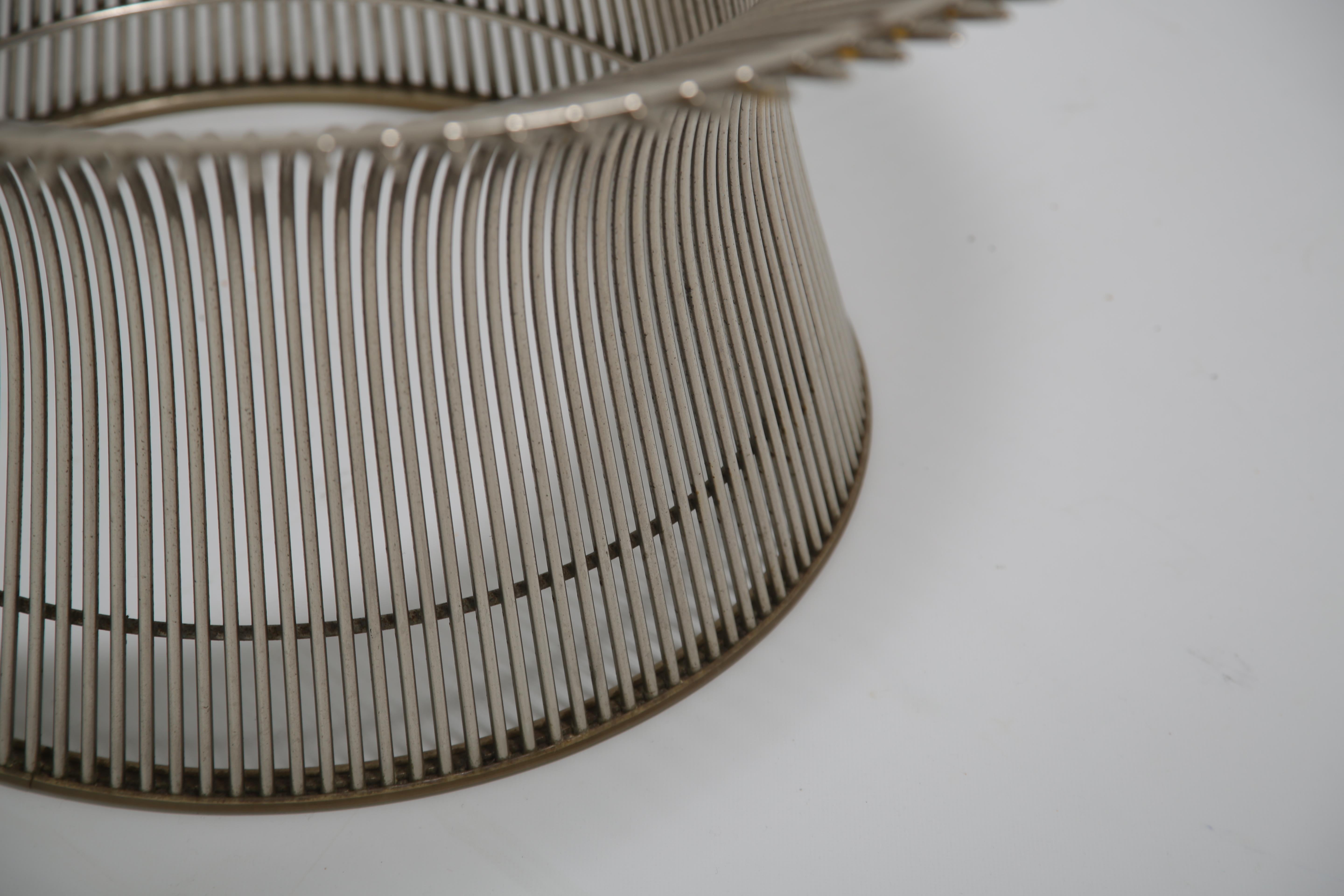 Américain Table basse en verre et chrome du milieu du siècle par Warren Platner pour Knoll Inc, 1966 en vente