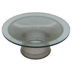 Mid-Century Chrome & Glass Coffee Table By Warren Platner for Knoll Inc., 1966