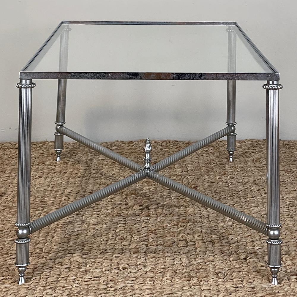 Table basse en verre et chrome du milieu du siècle en vente 4