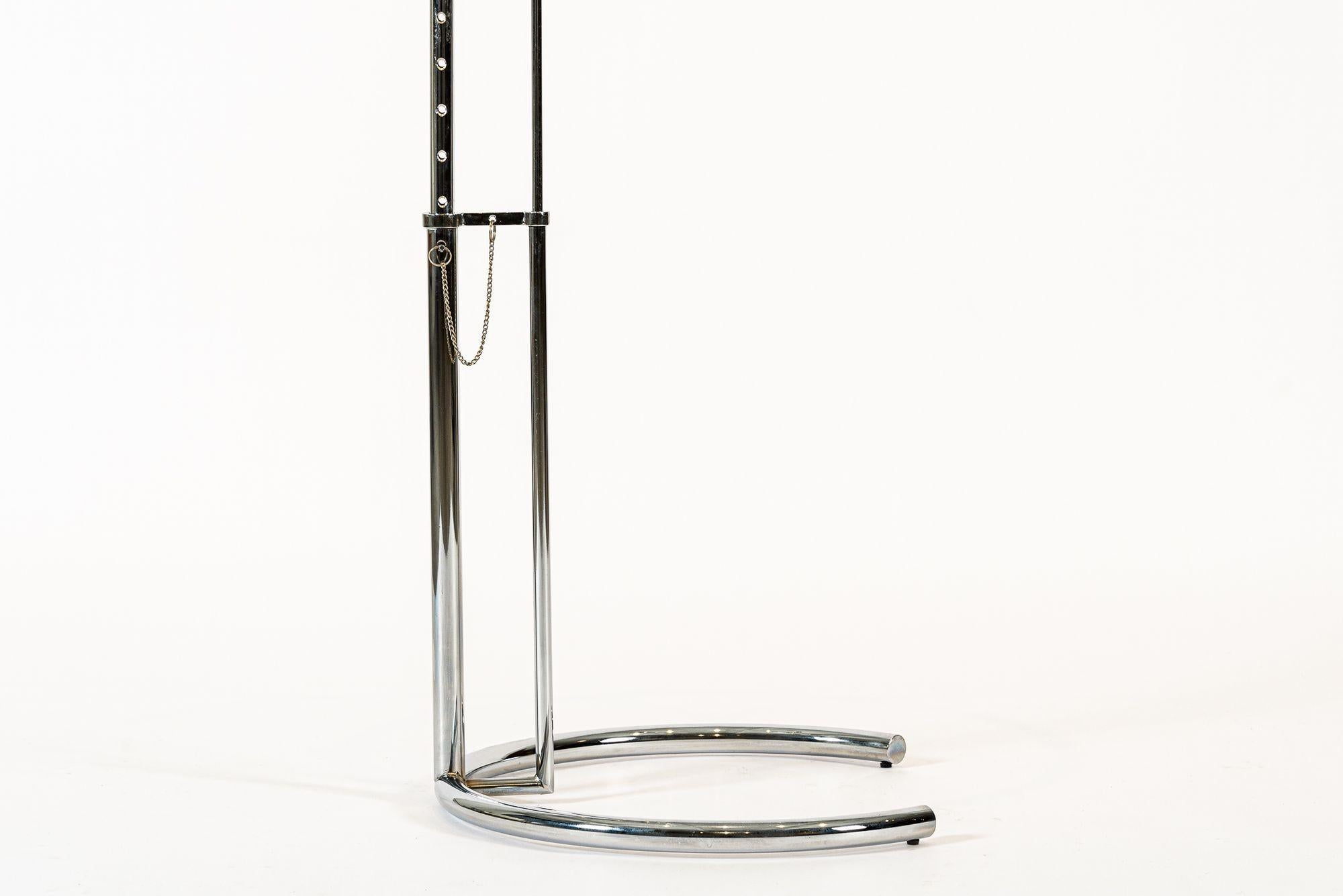 Mid Century Chrome & Glass Side Table by Eileen Gray (attr.) For Sale 6