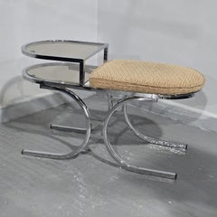 Mid Century Chrom Sitzbank