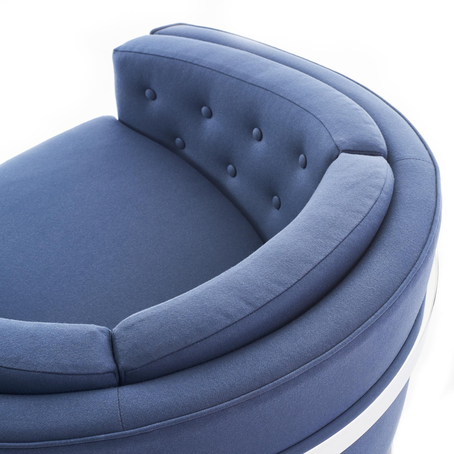 Midcentury Chrome Jules Heumann for Metropolitan Pair Cantilever Lounge Chairs 1