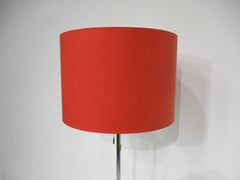 Staff Mid Century Chrome / Linen Floor Lamp